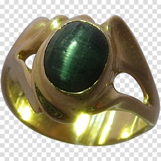 Emerald Indicolite Tourmaline Cat\'s Eye Ring, emerald transparent background PNG clipart