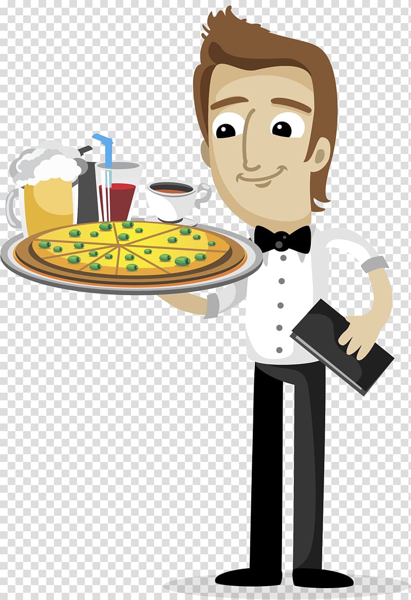 Waiter Cartoon, awareness transparent background PNG clipart