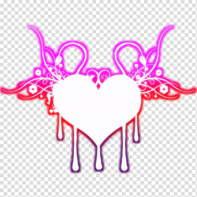 PicsArt Studio Heart Corel -Paint , P neon transparent background PNG clipart