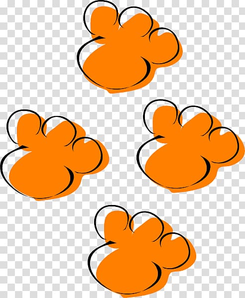 Clemson University Tiger Dog Paw , tiger transparent background PNG clipart