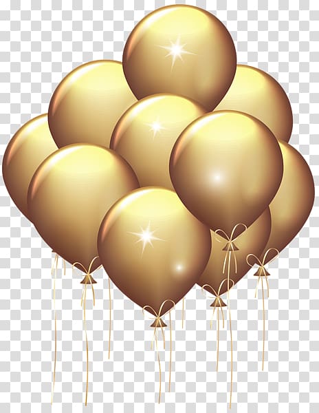 Balloon Gold Party , balloon transparent background PNG clipart