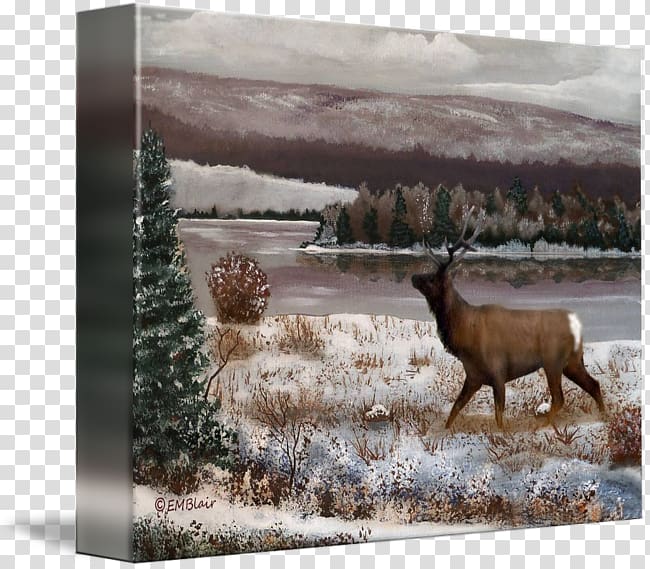 Slatington Art Drawing Painting Elk, world scenery transparent background PNG clipart