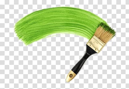 paint brush spreading green paint art illustration, Green Line Paint Brush transparent background PNG clipart