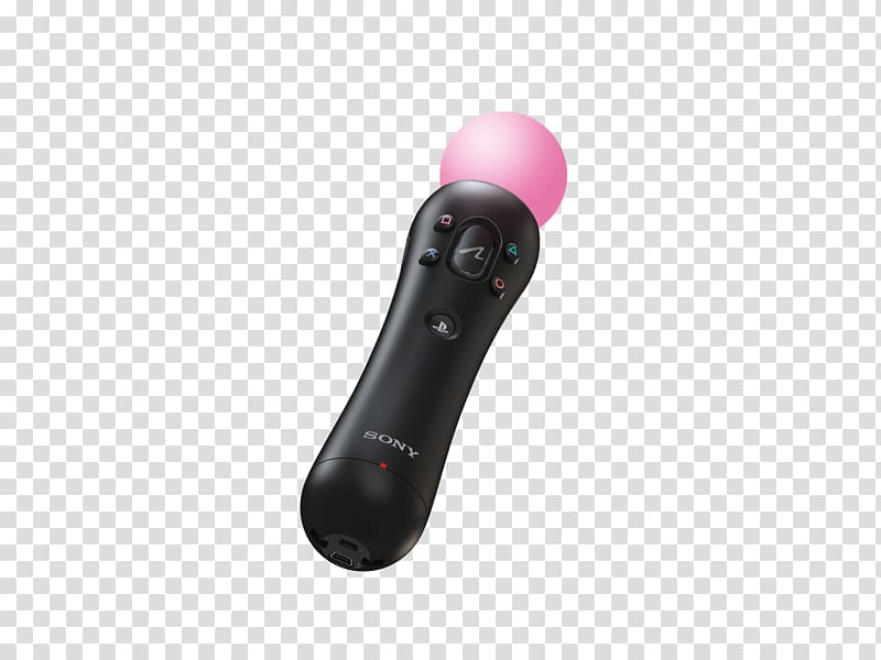 black Sony PS Move, Playstation Move Motion Controller transparent background PNG clipart