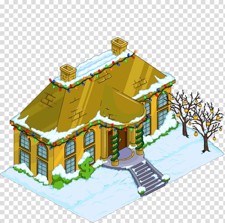The Simpsons: Tapped Out Game Christmas New Year Residential area, gold bar decorated transparent background PNG clipart