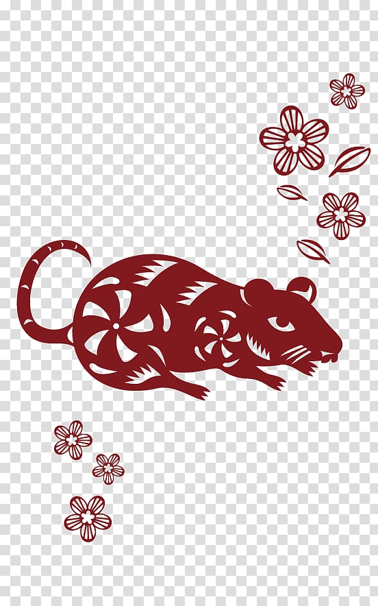 Rat Chinese zodiac Rooster Mouse Chinese New Year, rat transparent background PNG clipart
