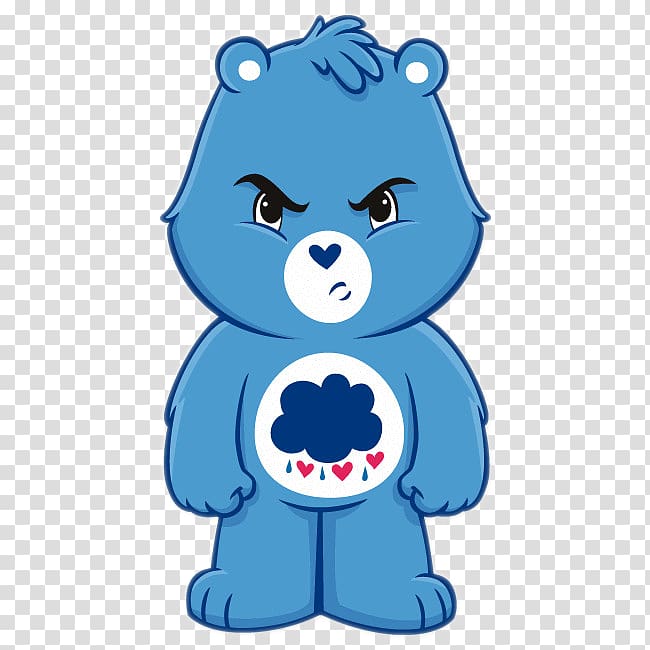 Angry blue care bare illustration, Grumpy Bear Care Bears Brown bear , cartoon  characters transparent background PNG clipart | HiClipart