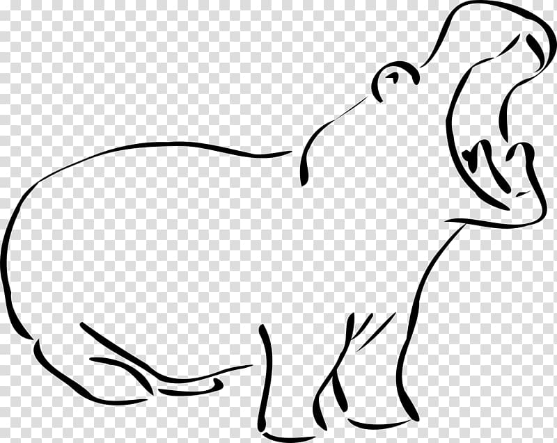 Hippopotamus Drawing , hippo transparent background PNG clipart
