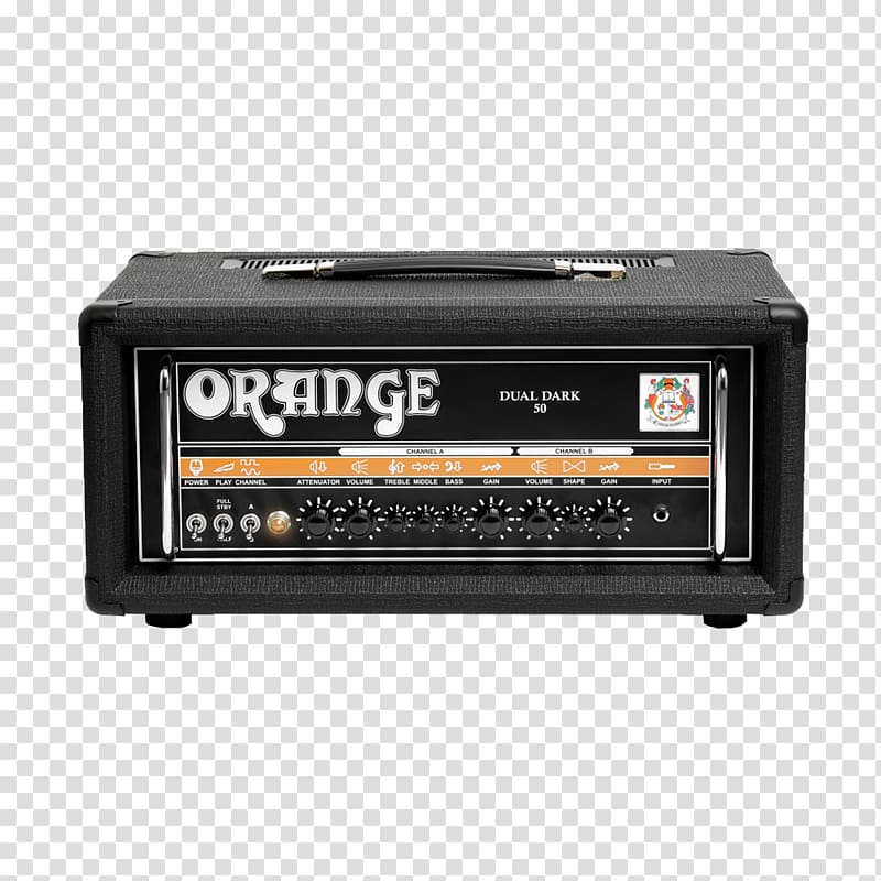 Guitar amplifier Orange Dual Dark 100 Orange Music Electronic Company Orange Dark Terror DA15H, guitar amp transparent background PNG clipart