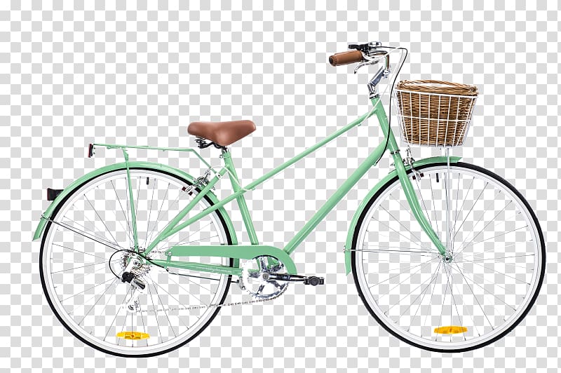 Cruiser bicycle Retro style Step-through frame Reid Cycles, bike hand painted transparent background PNG clipart