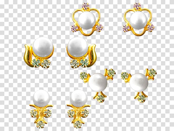 Jagdamba Pearls Earring Jewellery Shirt stud, Jewellery transparent background PNG clipart