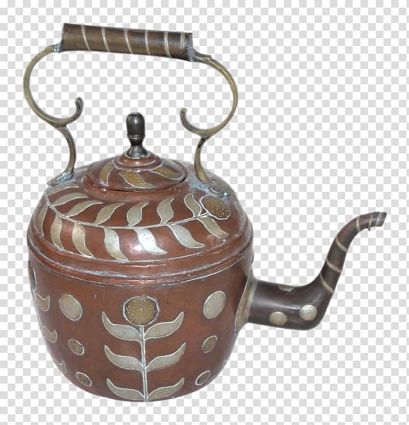 Kettle Teapot Ceramic Copper Pottery, copper carriage lantern transparent background PNG clipart