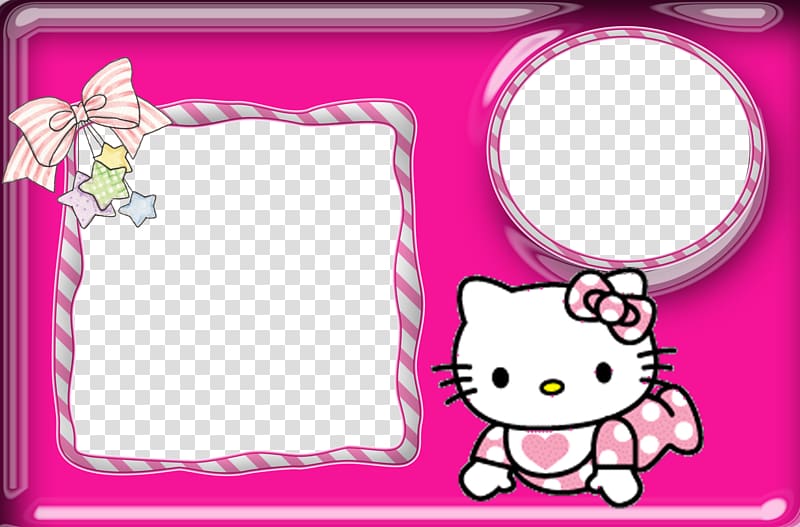 Hello Kitty collage frame illustration, Hello Kitty Birthday Convite , hello transparent background PNG clipart