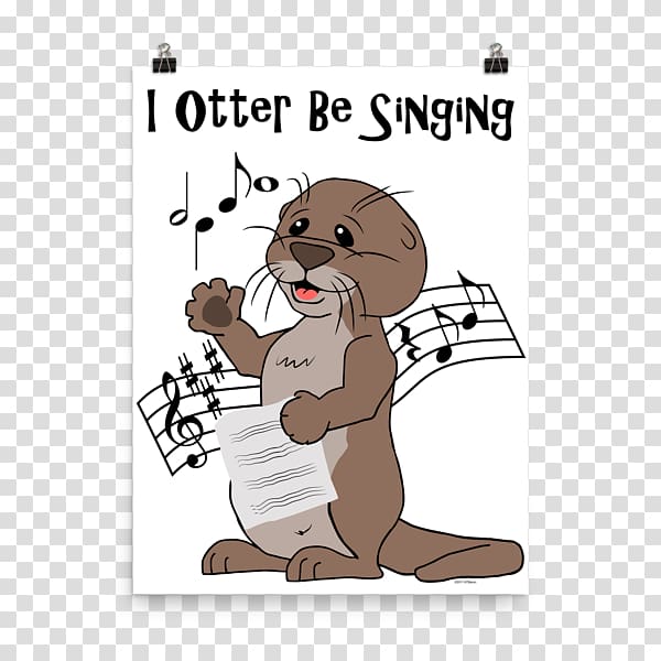 Otter Illustrator Poster Children's book author, singing poster transparent background PNG clipart