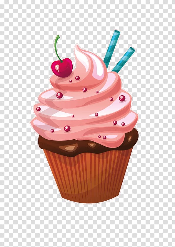 cupcake illustration, Cupcakes & Muffins Frosting & Icing Cupcakes & Muffins Birthday cake, cupcakes transparent background PNG clipart