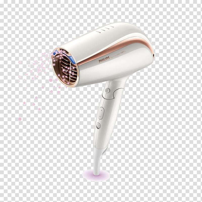 Hair dryer Beauty Parlour Negative air ionization therapy Philips, High-power hair dryer modeling tools transparent background PNG clipart