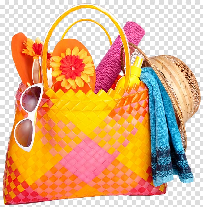 Beach Bag Travel, beach transparent background PNG clipart