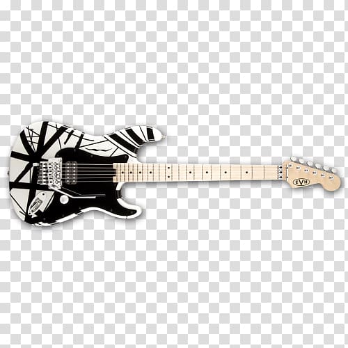 Electric guitar EVH Striped Series Musical Instruments Frankenstrat, guitar transparent background PNG clipart