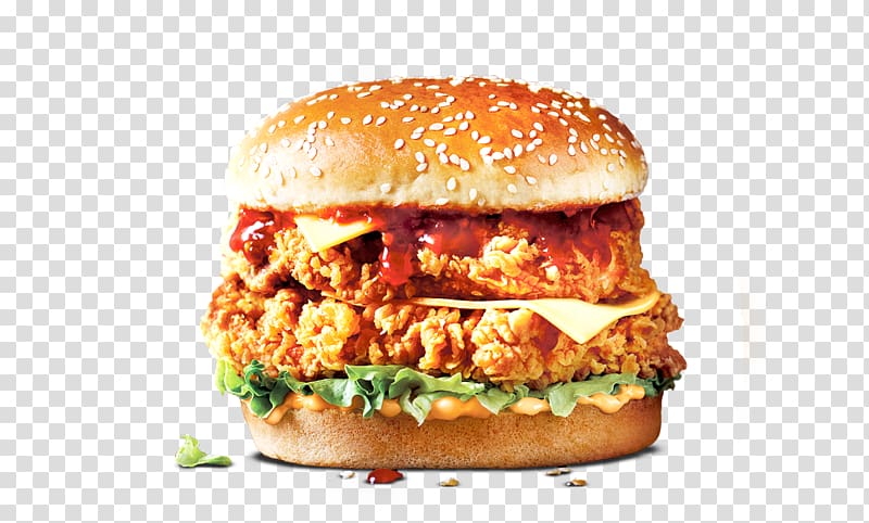 Cheeseburger Fast food Patty KFC Breakfast sandwich, kentucky fried chicken transparent background PNG clipart