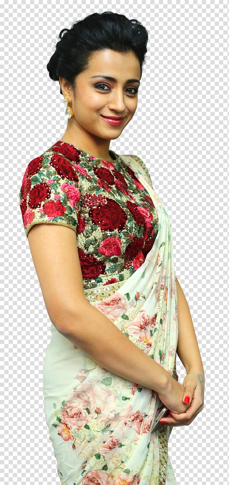 woman smiling, Trisha Krishnan Thoonga Vanam Actor, Trisha transparent background PNG clipart