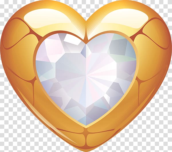 Heart Gold , heart transparent background PNG clipart | HiClipart