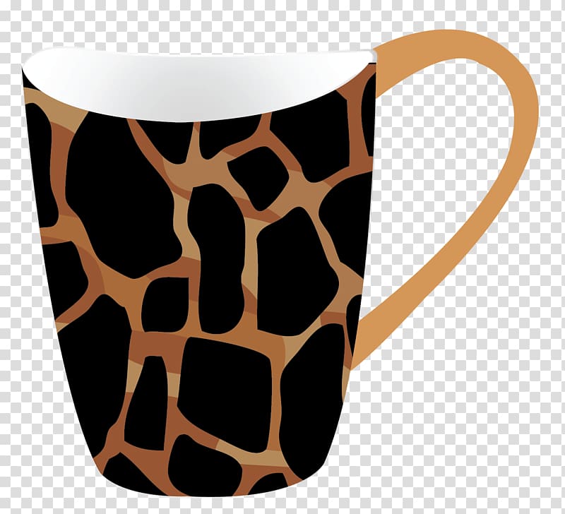 Coffee cup Giraffe, cup transparent background PNG clipart