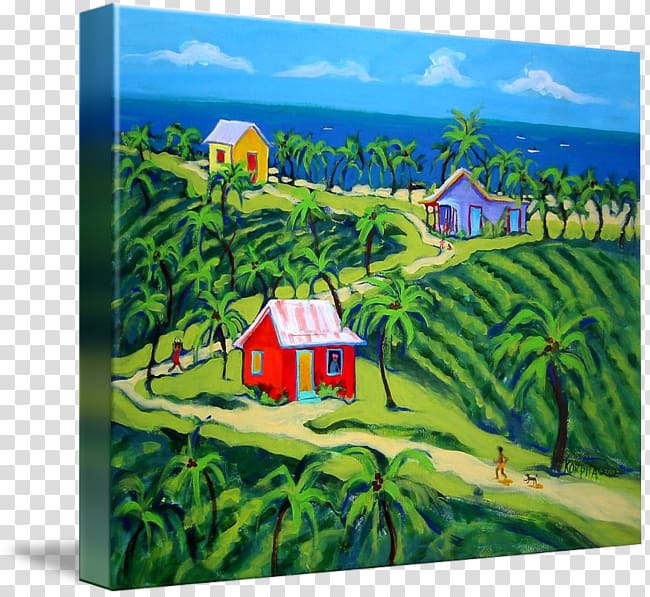 Painting Acrylic paint Caribbean art House, painting transparent background PNG clipart