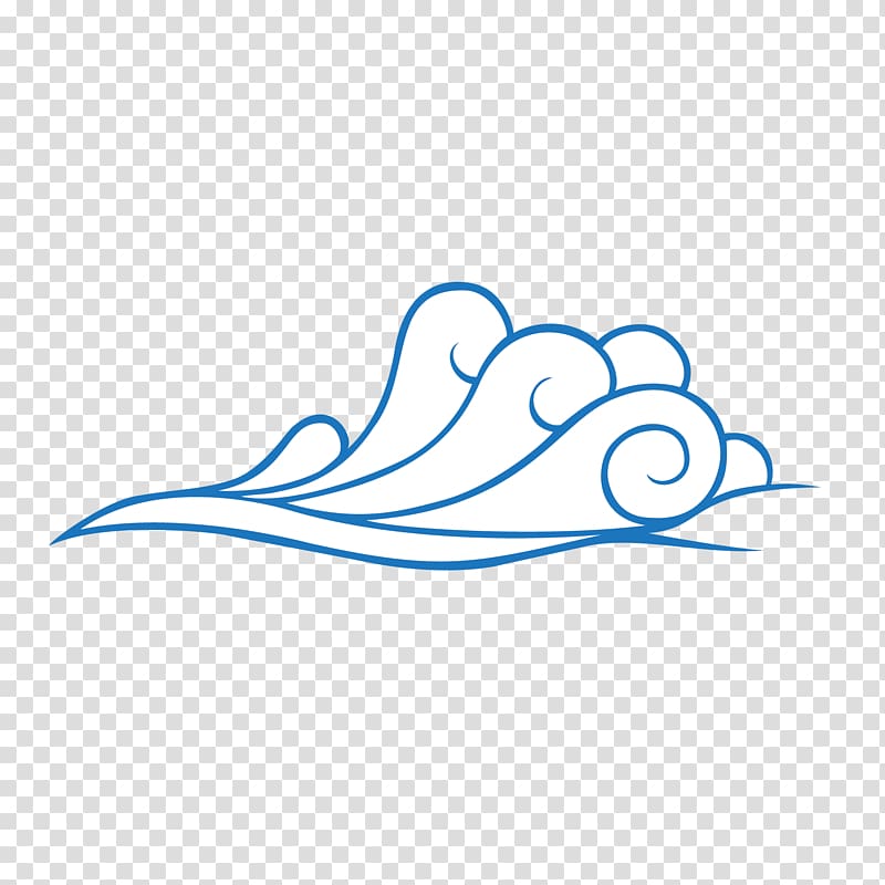 Wind wave Seawater Element, Water-like clouds transparent background PNG clipart