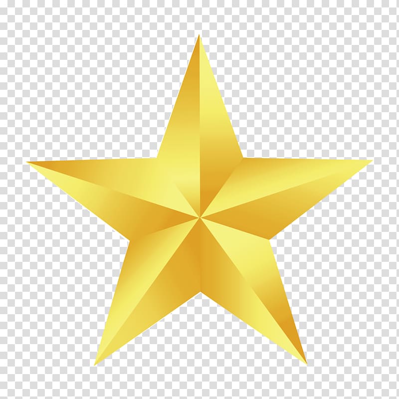 Golden Star Clipart PNG Transparent