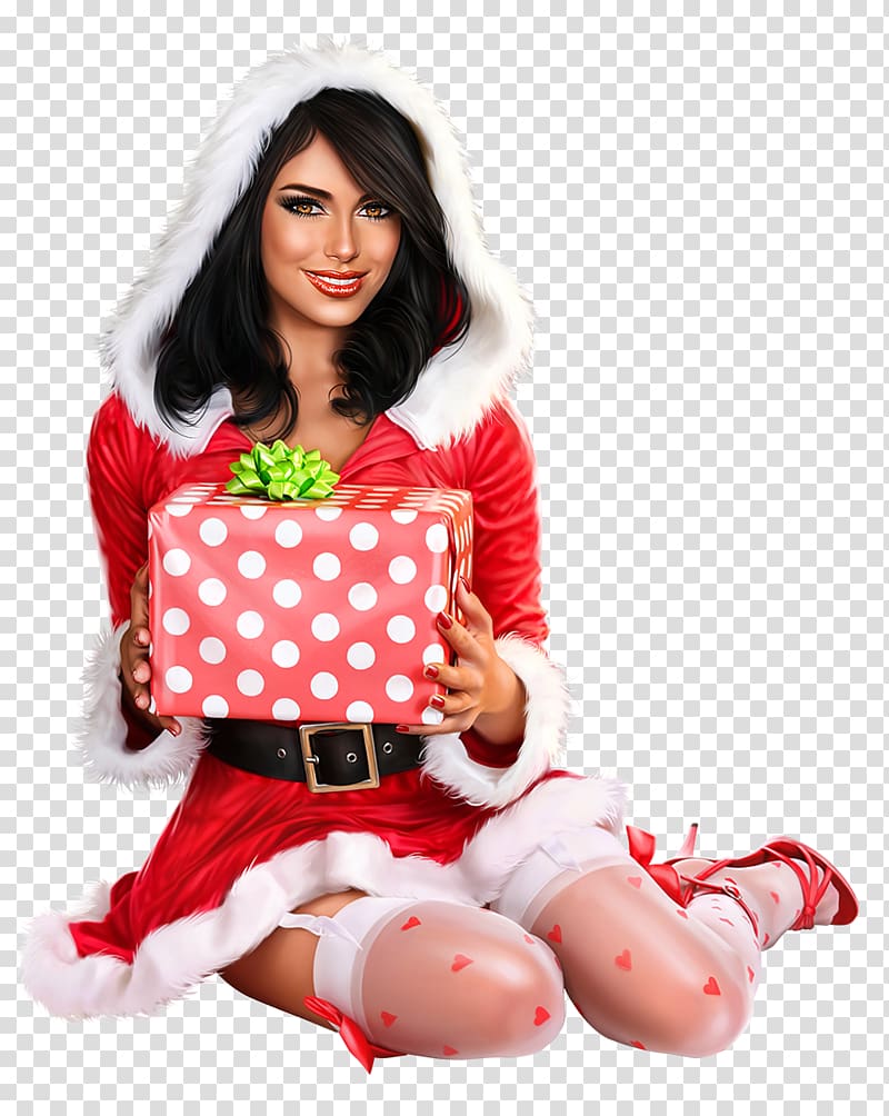 Woman Girl Christmas Day, woman transparent background PNG clipart ...