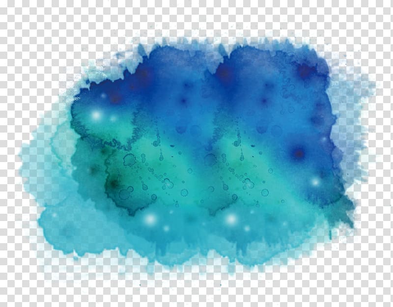 Ink wash painting Watercolor painting Blue Teal Illustration, Green watercolour, blue and teal smoke illustration transparent background PNG clipart