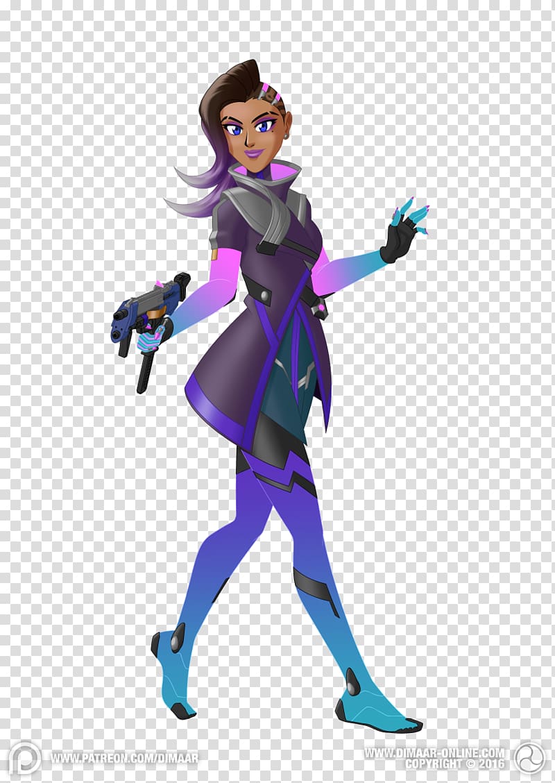 Characters of Overwatch Sombra , overwatch transparent background PNG clipart