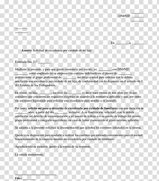 Leave of absence Document Letter Son Employment, Family transparent background PNG clipart
