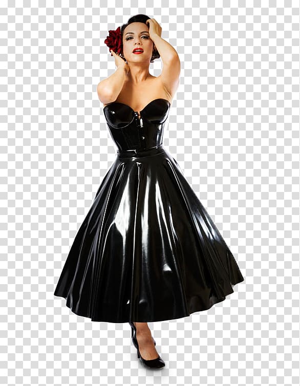 Dress Skirt Latex clothing Petticoat, Latex clothing transparent background PNG clipart