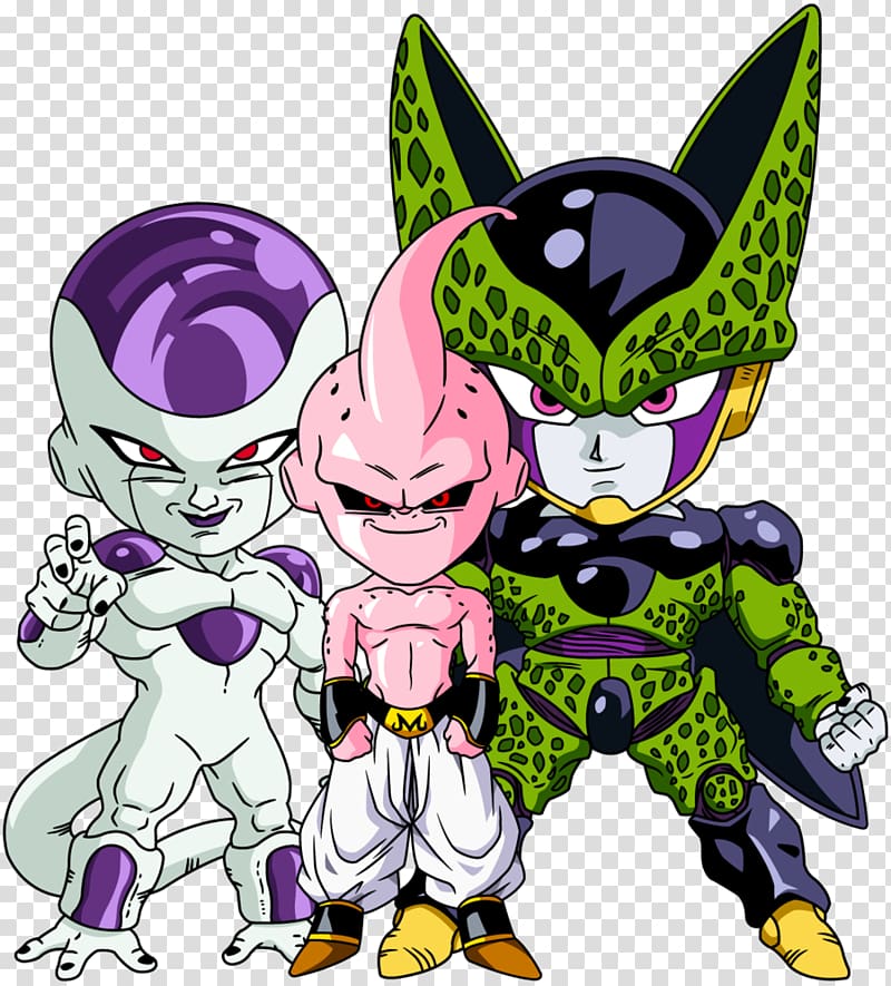 Dragon Ball Z Majin boo, Majin Buu Goku Vegeta Frieza Cell, fat, purple,  vertebrate, cartoon png