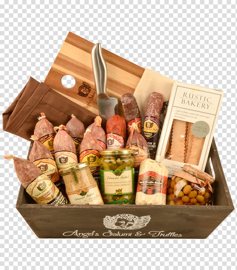 Food Gift Baskets Salami Game Meat Hamper, gift transparent background PNG clipart