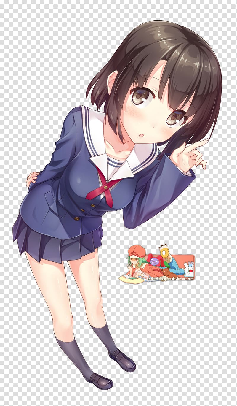 Saekano: How to Raise a Boring Girlfriend Anime Manga Desktop , Anime transparent background PNG clipart