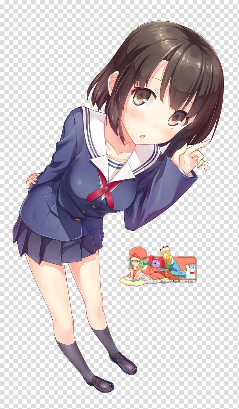 Saekano: How to Raise a Boring Girlfriend Anime Manga Desktop , Anime  transparent background PNG clipart | HiClipart