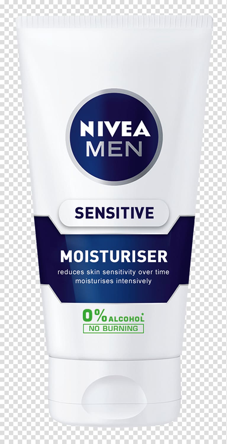 Lotion NIVEA MEN Sensitive Moisturiser Aftershave Moisturizer Lip balm, moisturiser transparent background PNG clipart