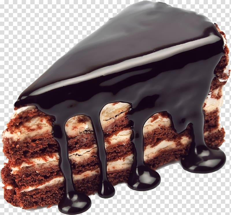 sliced chocolate cake, Chocolate cake Cream, chocolate cake transparent background PNG clipart