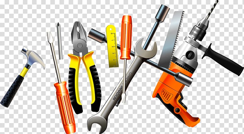 assorted-color hand tool , Hand tool DIY Store Architectural engineering, hardware tools transparent background PNG clipart