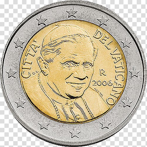 Vatican City 2 euro coin Vatican euro coins, Coin transparent background PNG clipart