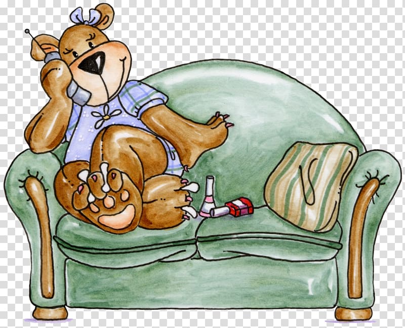 Animation Giphy, Teddy Bear sofa transparent background PNG clipart