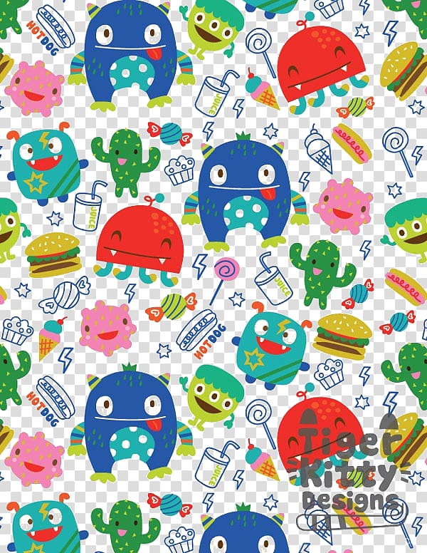 Illustrator Monster Illustration, Cartoon little monster background transparent background PNG clipart