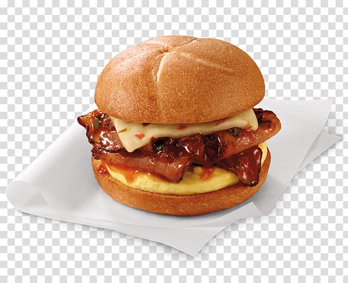 Breakfast sandwich Cheeseburger Slider Montreal-style smoked meat Hamburger, bun transparent background PNG clipart