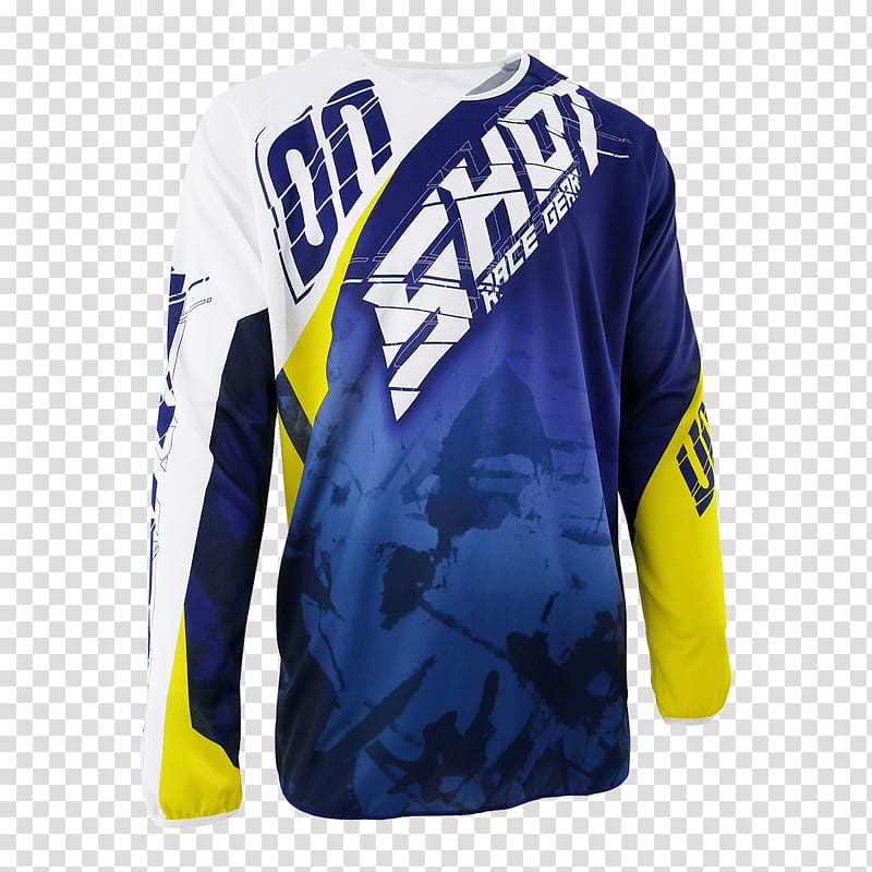 Motocross Blue Shot Devo Squad MX Jersey Motorcycle Dirt Bike, motocross transparent background PNG clipart