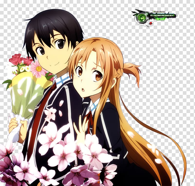 Kirito Asuna Leafa Sword Art Online Anime, sword art transparent background PNG clipart