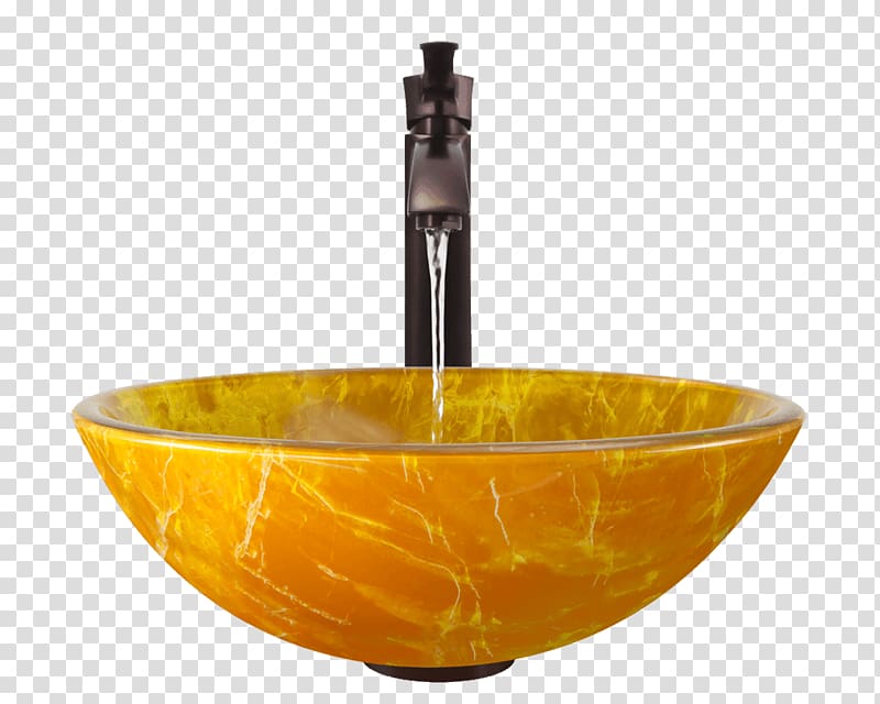 Bowl sink Glass Bathroom, Bamboo Bowl transparent background PNG clipart