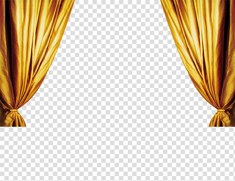 Curtain Computer file, Gold curtains transparent background PNG clipart