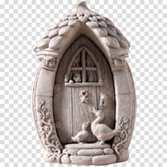Stone carving Fairy door Rock, Mother Goose transparent background PNG clipart